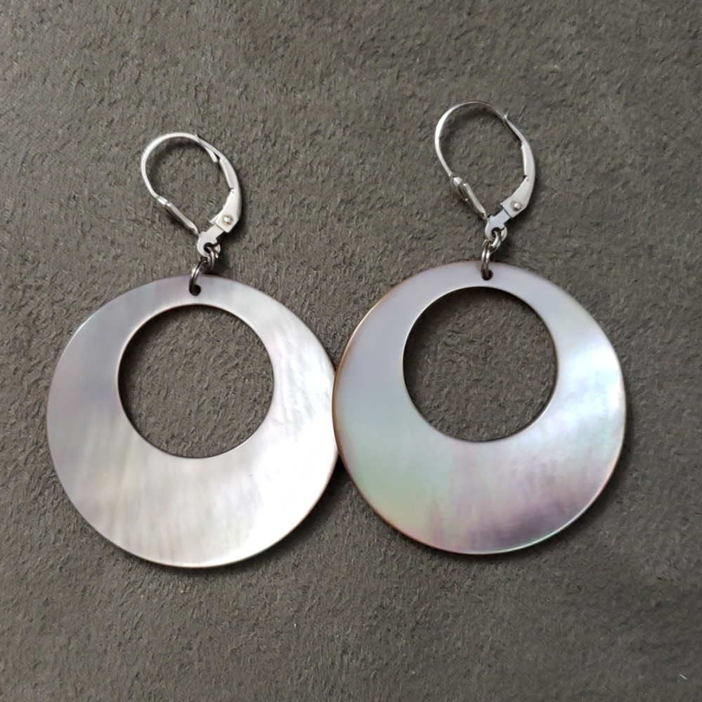 Sterling silver Shell Earrings